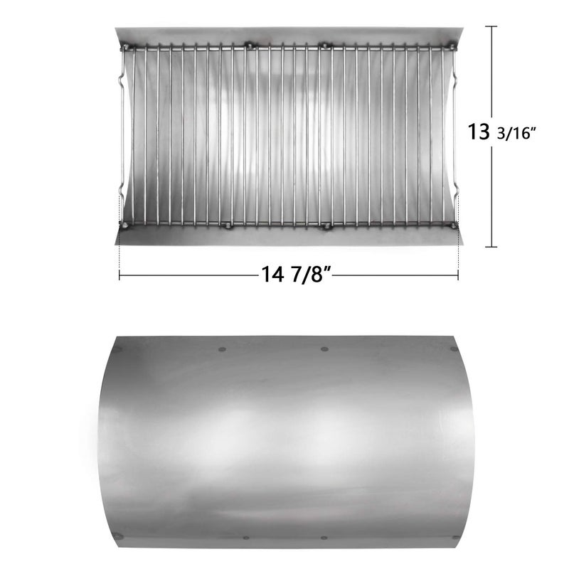 Hongso 14 7/8 Inches Fire Grate Hanger & Ash Drip Pan for Use with Char-Griller 5030 2-Burner Gas & Charcoal Grill, Replacement Parts Chargrill Ash Pan - Image 1